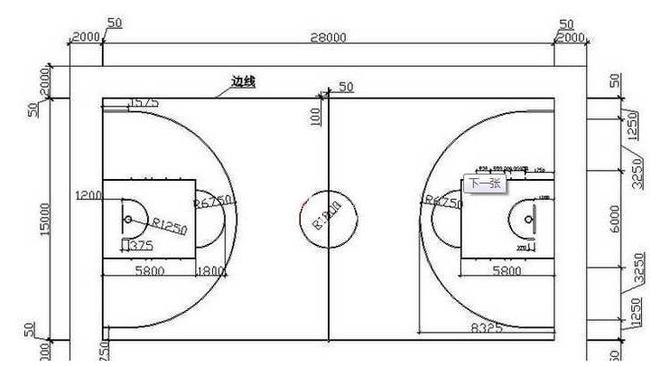 篮球线标准尺寸怎么画_篮球所有的线宽为多少厘米_篮球场三分线标准尺寸